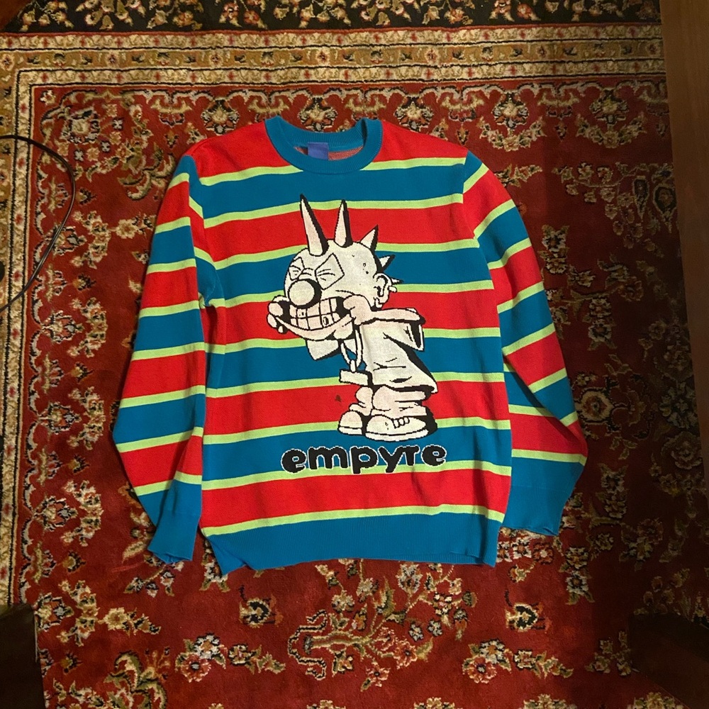 Empyre Vibrant Striped Graphic Sweater